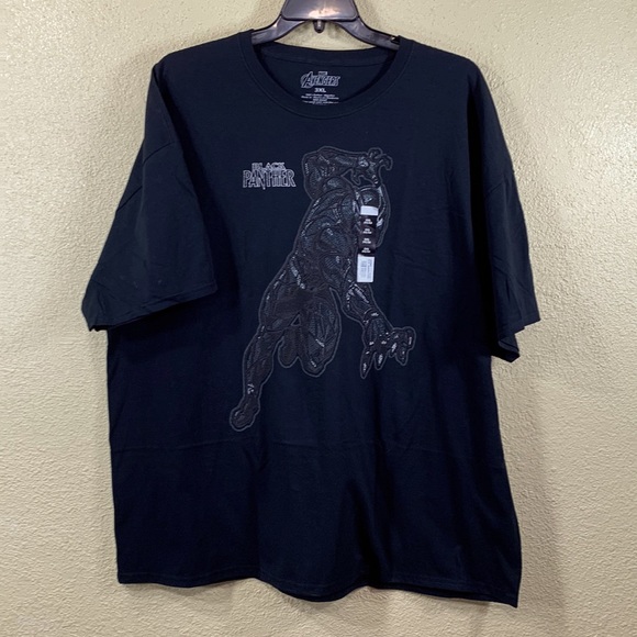 Marvel Avengers Black Panther Tee T-Shirt NWT 3XL Pullover Stretchy Short Sleeve - Picture 1 of 11